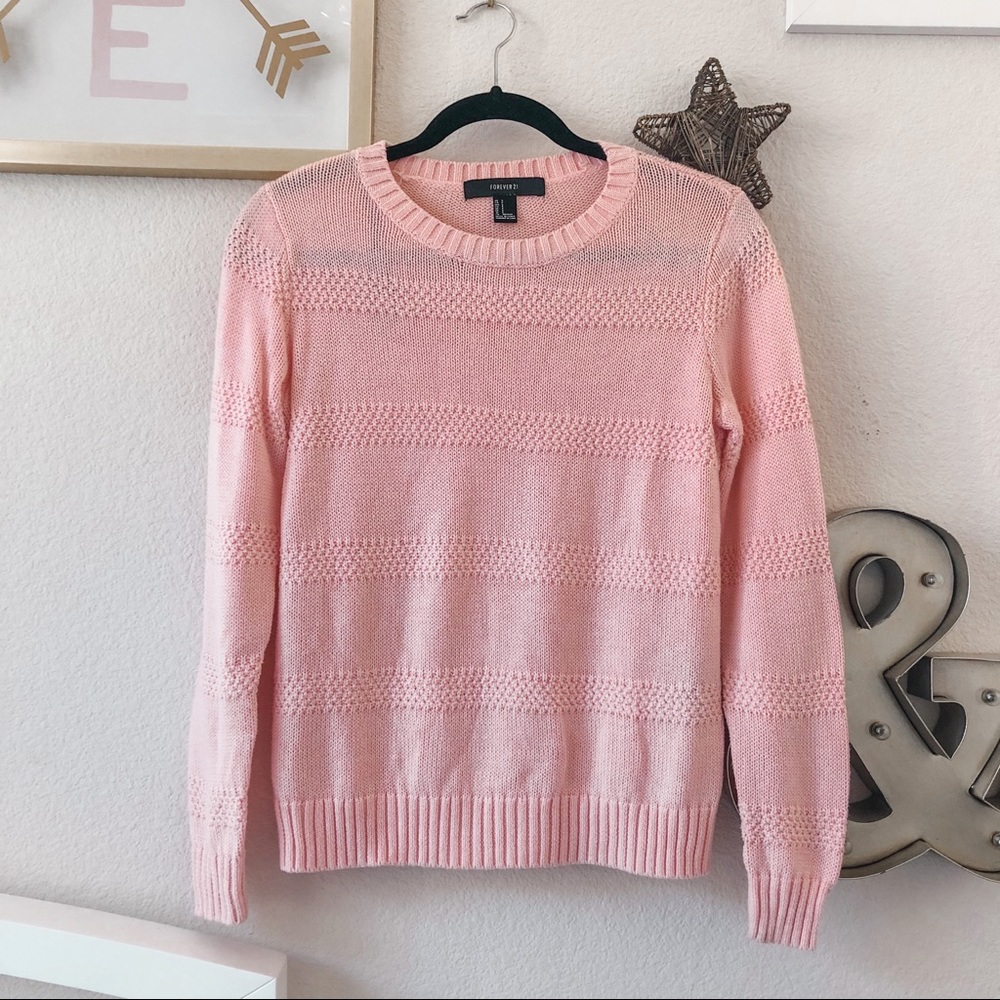 FOREVER 21 pink knit sweater - Picture 1 of 5